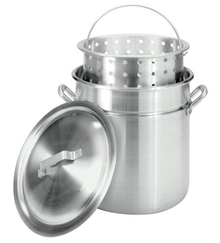 Bayou Classic Steam Boil Aluminum Stockpot with Basket