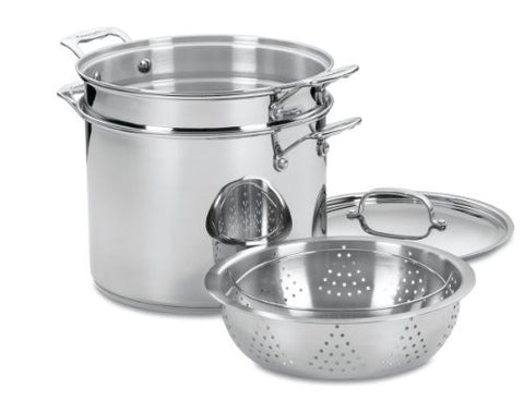 Cuisinart 77-412 Chef's Classic Stainless 4-Piece 12-Quart Pasta/Steamer Set
